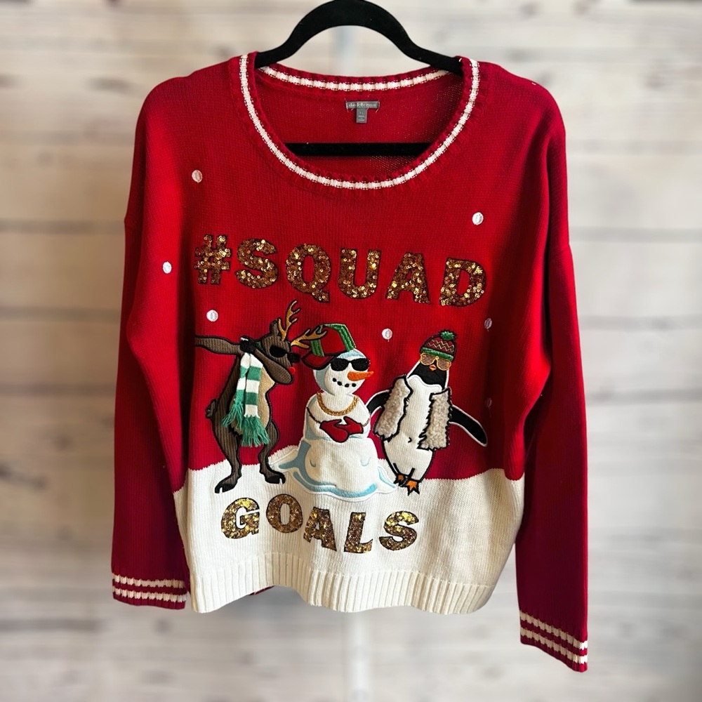 Christmas Holiday Ugly Sweater Squad Goals XL